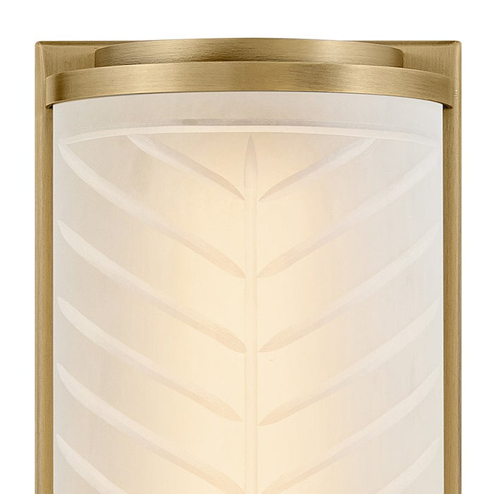 Hinkley Lighting Devon Sconce, Lacquered Brass/Etched Pattern