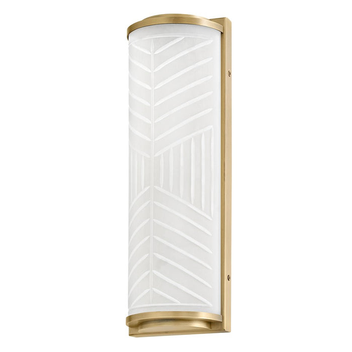 Hinkley Lighting Devon Sconce, Lacquered Brass/Etched Pattern