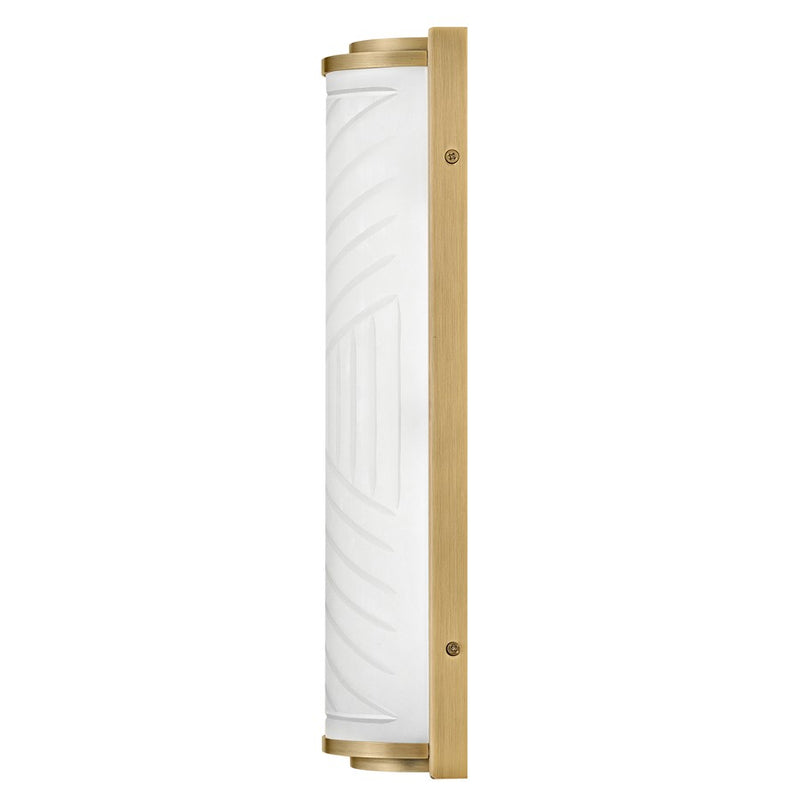 Hinkley Lighting Devon Sconce, Lacquered Brass/Etched Pattern
