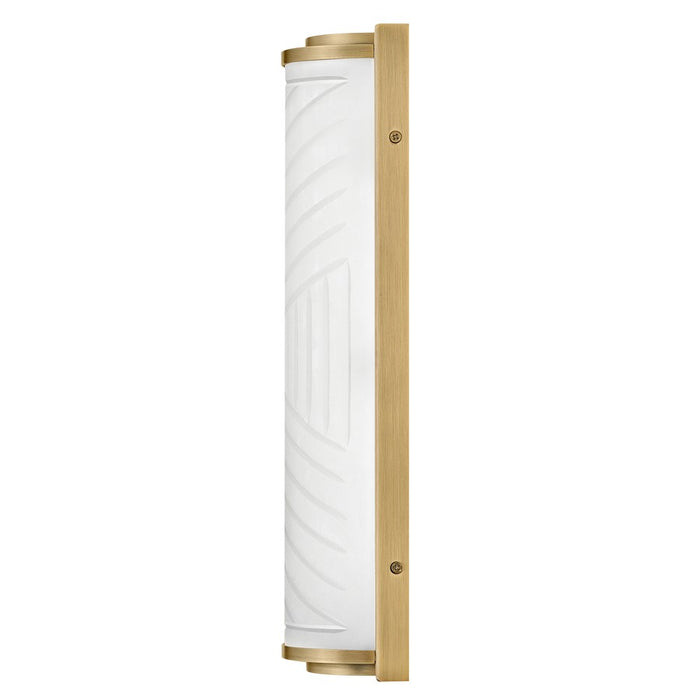 Hinkley Lighting Devon Sconce, Lacquered Brass/Etched Pattern