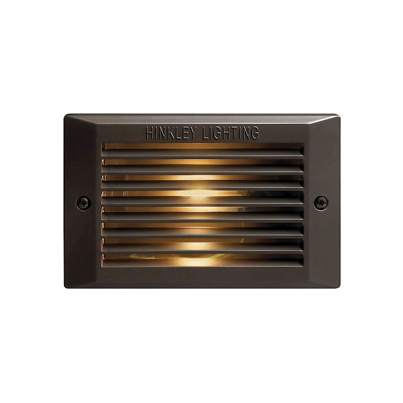 Hinkley Landscape Line Voltage Deck LED 1-Light Step Light | Bronze Cast Aluminum | Outdoor Step & Stair Lighting | 3 x 8 x 5 in | Model 58015BZ-LL
