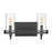 Hinkley Lighting Ryden 2 Light Vanity, Black/Clear - 58062BK