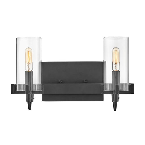 Hinkley Lighting Ryden 2 Light Vanity, Black/Clear - 58062BK