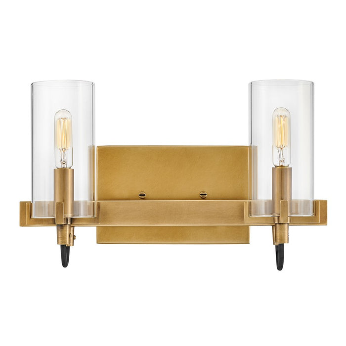 Hinkley Lighting Ryden 2 Light Vanity, Heritage Brass/Clear - 58062HB