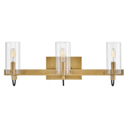 Hinkley Lighting Ryden 3 Light Vanity, Heritage Brass/Clear - 58063HB