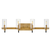 Hinkley Lighting Ryden 4 Light Vanity, Heritage Brass/Clear - 58064HB