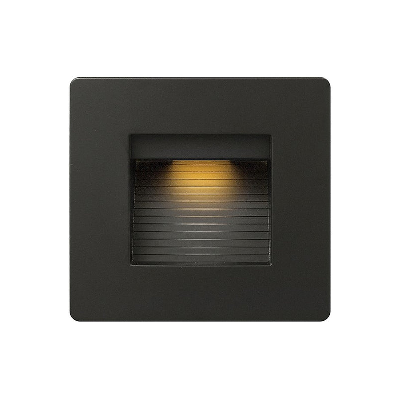 Hinkley Luna 4.75in 1-Light LED Step Light | Contemporary Satin Black Die Cast Aluminum | Outdoor Stair & Patio Wall Light | 4.75 x 4.5 | Model 58506SK3K