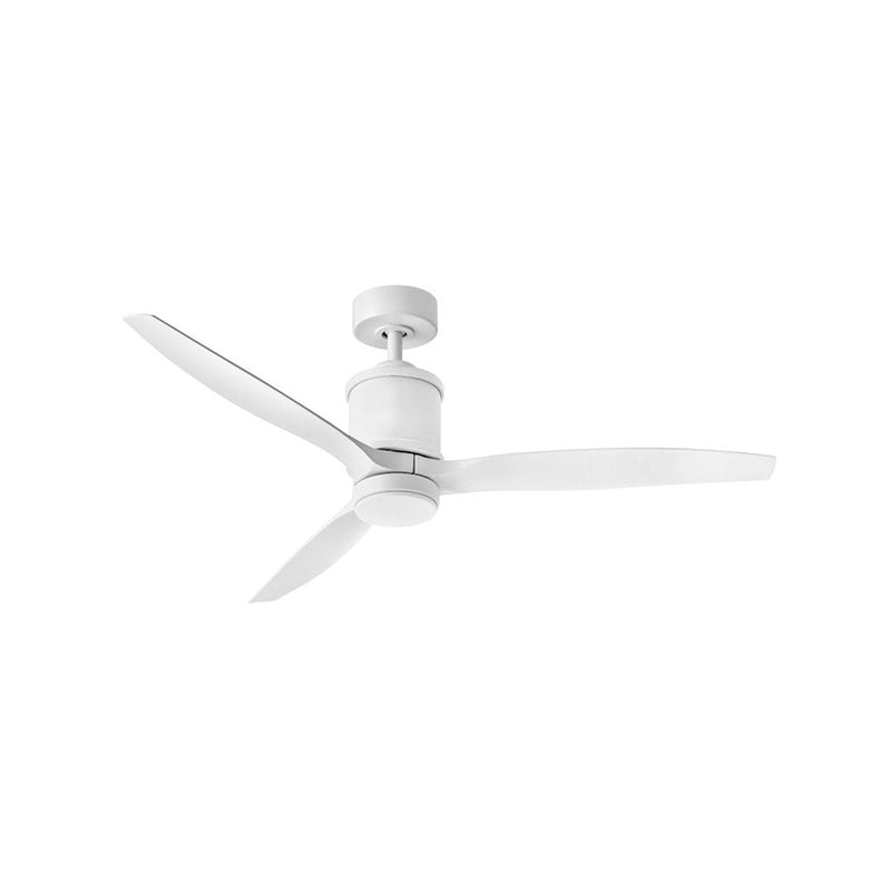 Hinkley Hover 60in LED Ceiling Fan | Modern Matte White Steel and Etched Opal Glass | Indoor & Covered Patio | 60 x 60 x 17 in | Model 900760FMW-LWD