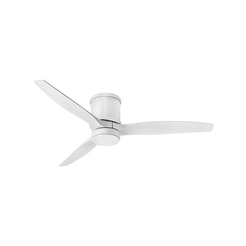 Hinkley Hover Flush 60in LED Ceiling Fan | Modern Matte White Steel and Etched Opal Glass | Indoor & Outdoor Wet-Rated Spaces | 60 x | Model 900860FMW-LWD