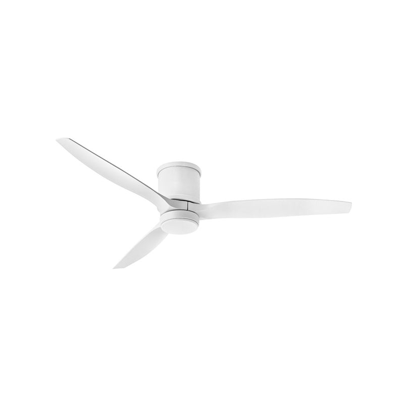Hinkley Hover Flush 60in LED Ceiling Fan | Modern Matte White Steel and Etched Opal Glass | Indoor & Outdoor Wet-Rated Spaces | 60 x | Model 900860FMW-LWD