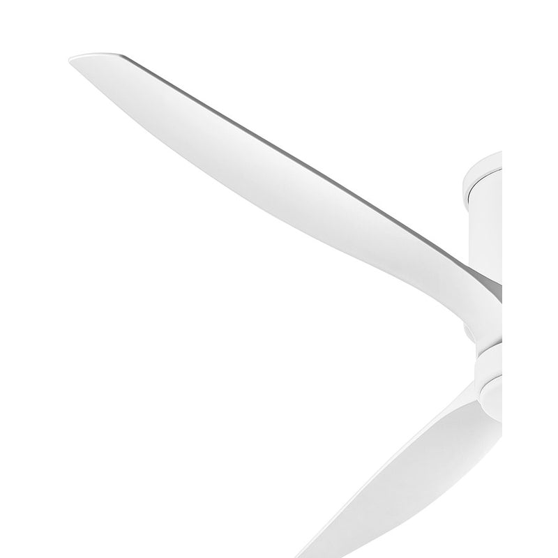 Hinkley Hover Flush 60in LED Ceiling Fan | Modern Matte White Steel and Etched Opal Glass | Indoor & Outdoor Wet-Rated Spaces | 60 x | Model 900860FMW-LWD
