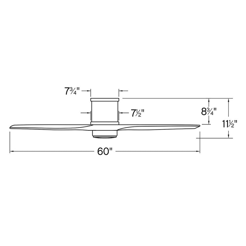 Hinkley Hover Flush 60in LED Ceiling Fan | Modern Matte White Steel and Etched Opal Glass | Indoor & Outdoor Wet-Rated Spaces | 60 x | Model 900860FMW-LWD