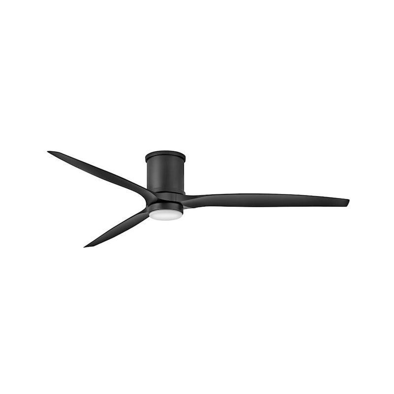 Hinkley Hover Flush 72in LED Ceiling Fan | Modern Brushed Nickel Steel and Weathered Wood Composite Blades | Indoor & Covered | Model 900872FBN-LWD