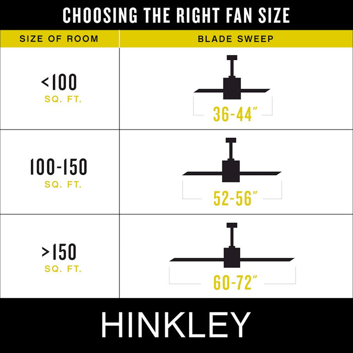 Hinkley Fan Indy Flush 58" Smart Fan, Brushed Nickel/Nickel