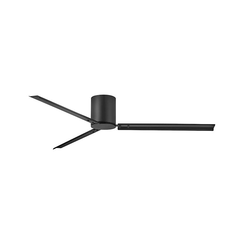 Hinkley Fan Indy Flush 72" Smart Fan, Matte Black/Black
