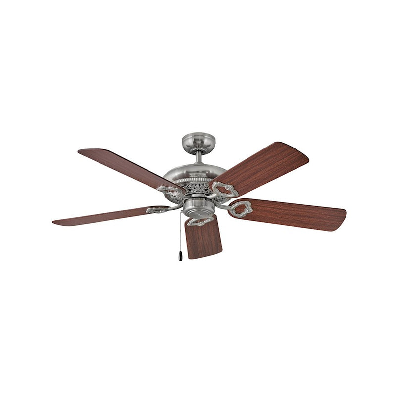 Hinkley Lafayette 52in Ceiling Fan | Traditional Antique Copper Steel and Birch Wood Blades | Living Room & Bedroom | 52 x 52 x 14 in | Model 901152FAC-NID