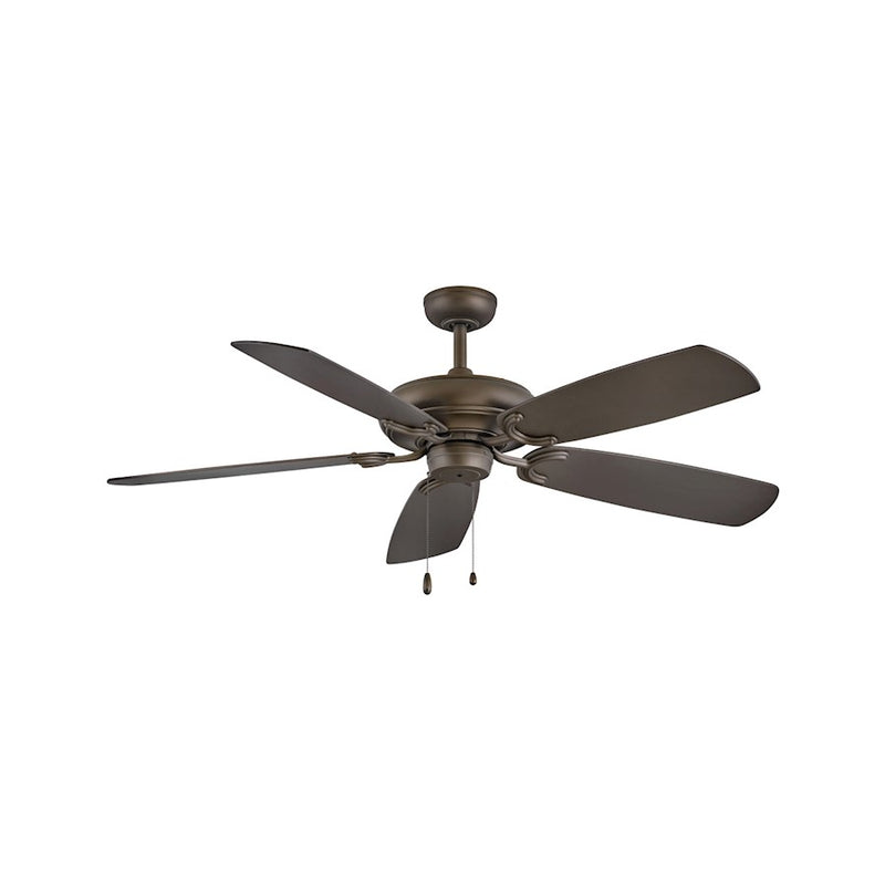 Hinkley Grove 56in Ceiling Fan | Transitional Metallic Matte Bronze Steel and Walnut Wood Blades | Living Room & Bedroom | 56 x 56 x | Model 901256FMM-NID