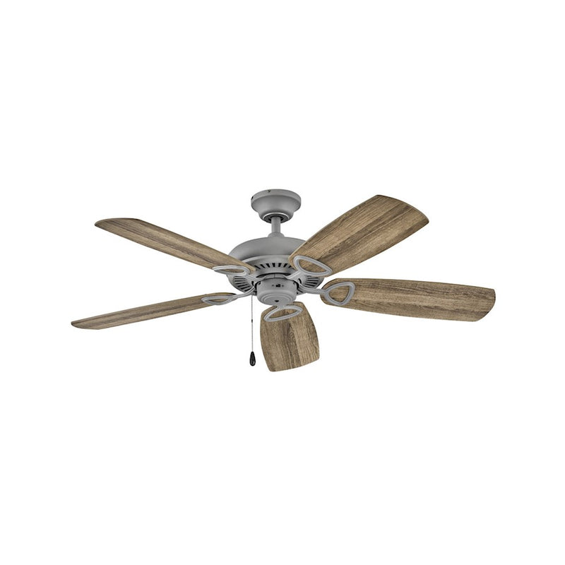 Hinkley Marquis 52in Ceiling Fan | Traditional Graphite Steel and Driftwood Wood Blades | Living Room & Bedroom | 52 x 52 x 13.25 in | Model 901352FGT-NIA