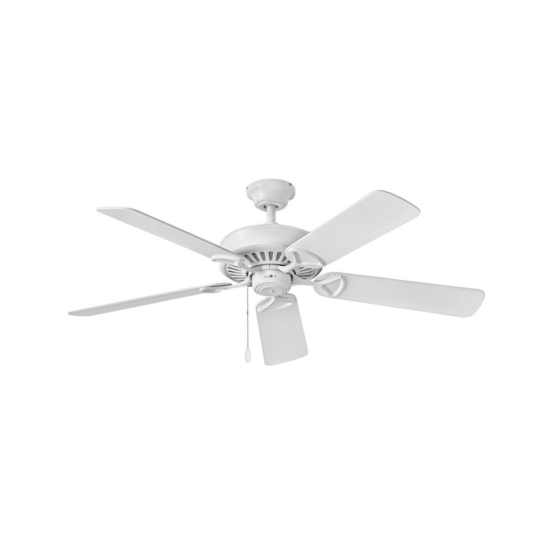 Hinkley Windward 52in Ceiling Fan | Traditional Appliance White Steel and Weathered Wood Blades | Living Room & Bedroom | 52 x 52 x | Model 901552FAW-NIA