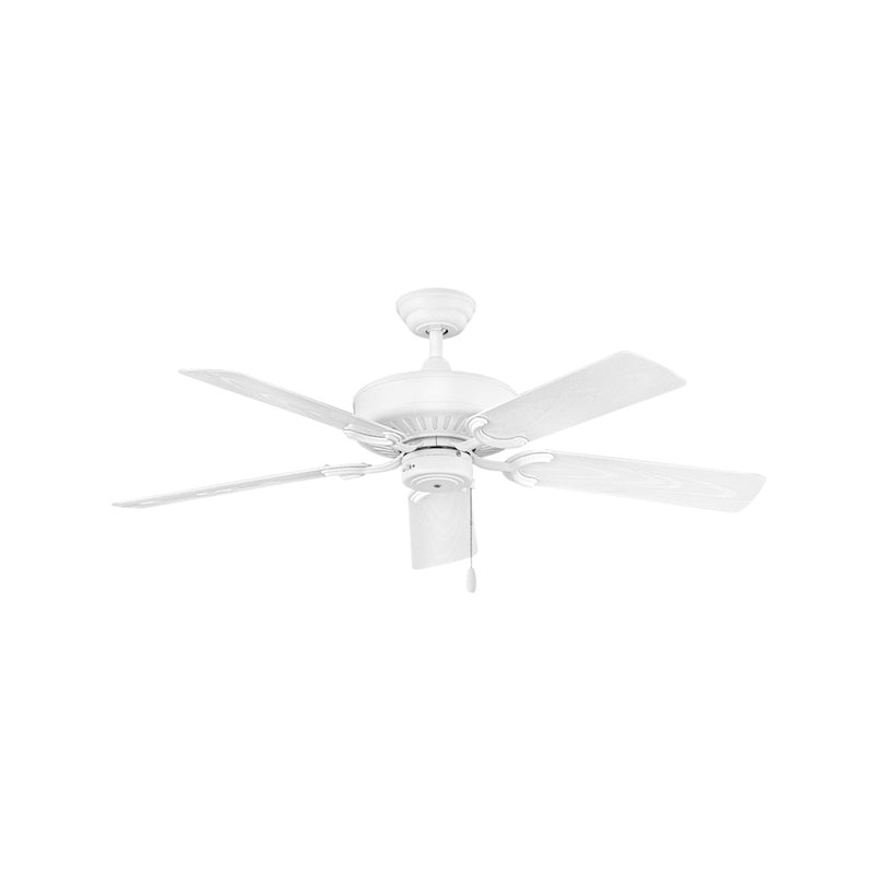 Hinkley Oasis 52in Ceiling Fan | Traditional Chalk White Composite | Indoor & Outdoor Covered Patio | 52 x 52 x 14 in, 5455 CFM | Model 901652FCW-NWA
