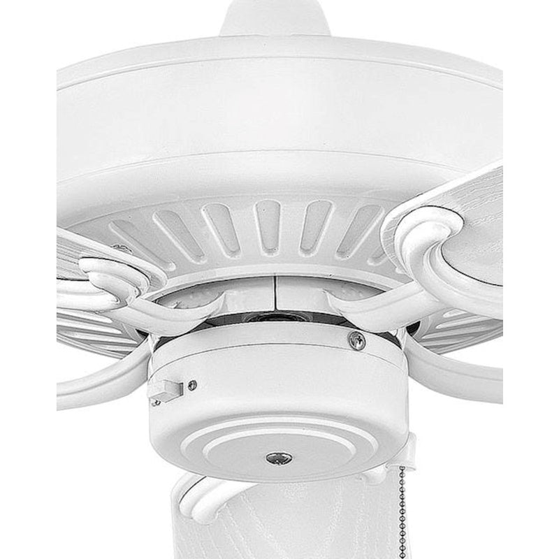 Hinkley Oasis 52in Ceiling Fan | Traditional Chalk White Composite | Indoor & Outdoor Covered Patio | 52 x 52 x 14 in, 5455 CFM | Model 901652FCW-NWA