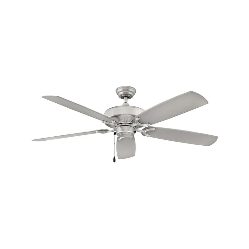 Hinkley Oasis 60in Ceiling Fan | Traditional Brushed Nickel and Silver Composite Blades | Indoor & Covered Outdoor Spaces | 60 x 60 | Model 901660FBN-NWA