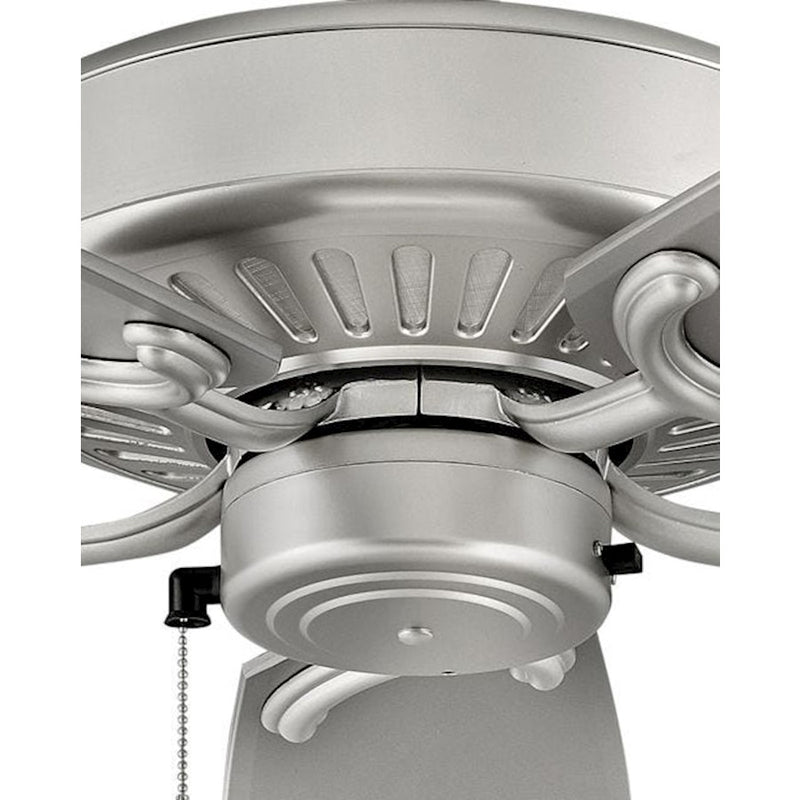 Hinkley Oasis 60in Ceiling Fan | Traditional Brushed Nickel and Silver Composite Blades | Indoor & Covered Outdoor Spaces | 60 x 60 | Model 901660FBN-NWA
