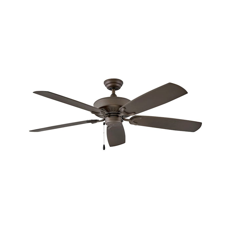 Hinkley Oasis 60in Ceiling Fan | Traditional Brushed Nickel and Silver Composite Blades | Indoor & Covered Outdoor Spaces | 60 x 60 | Model 901660FBN-NWA