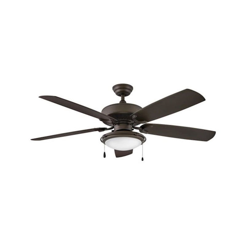 Hinkley Oasis 60in Ceiling Fan | Traditional Brushed Nickel and Silver Composite Blades | Indoor & Covered Outdoor Spaces | 60 x 60 | Model 901660FBN-NWA