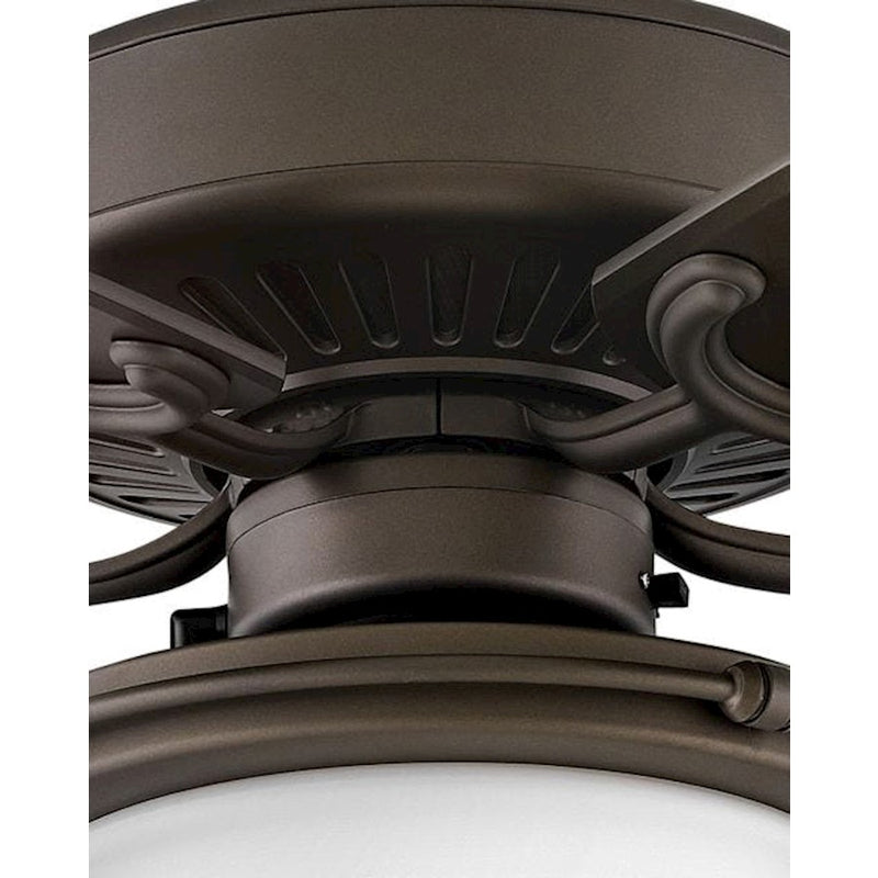 Hinkley Oasis 60in Ceiling Fan | Traditional Brushed Nickel and Silver Composite Blades | Indoor & Covered Outdoor Spaces | 60 x 60 | Model 901660FBN-NWA