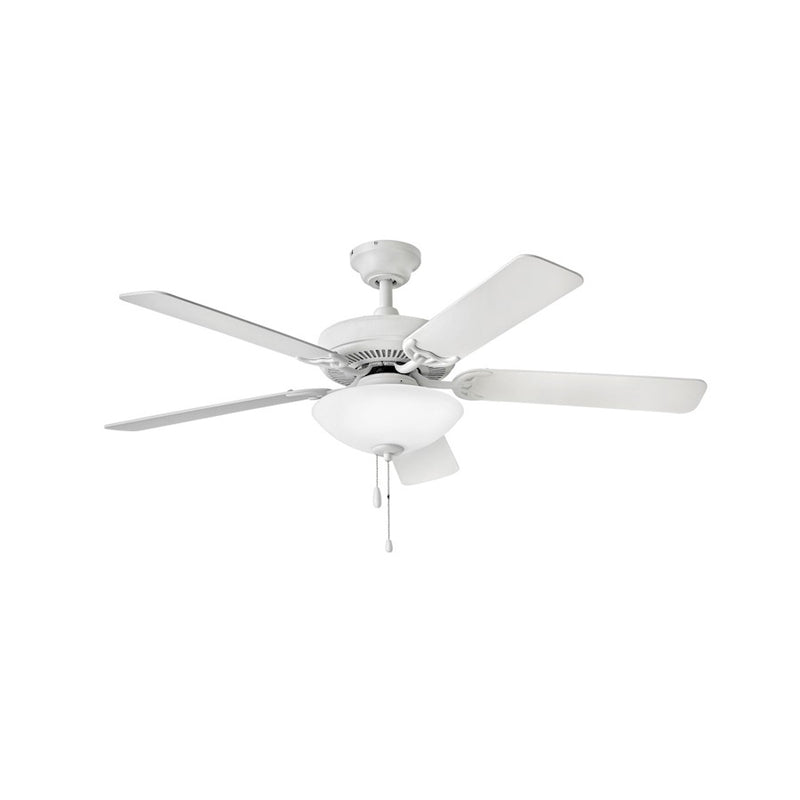 Hinkley Propel Illuminated 52in LED Ceiling Fan | Traditional Chalk White Steel and Wood Blades | Living Room & Bedroom | 52 x 52 x | Model 901752FCW-LID