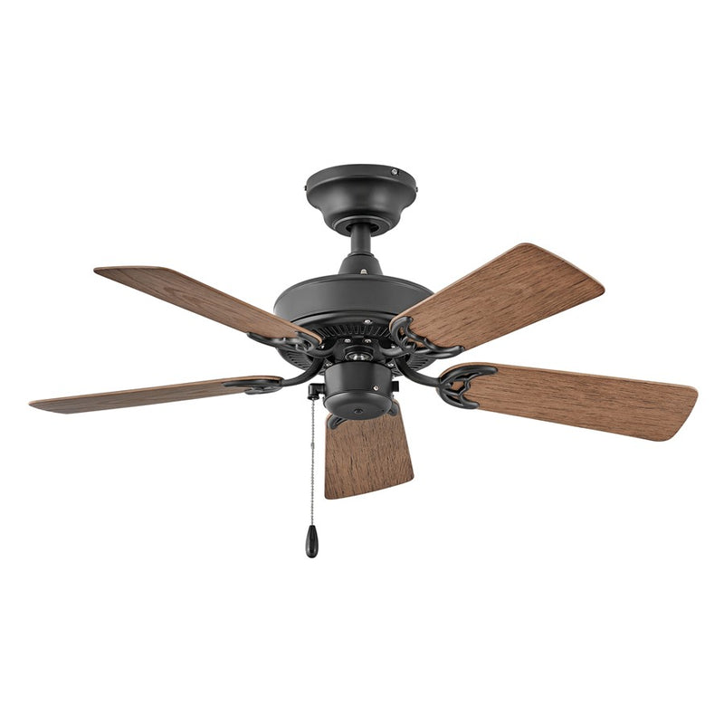Hinkley Cabana 36in Ceiling Fan | Traditional Metallic Matte Bronze Steel and Composite Blades | Indoor & Covered Outdoor | 36 x 36 | Model 901836FMM-NWA