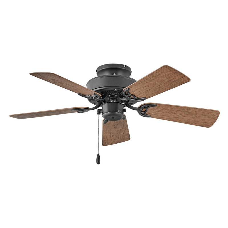 Hinkley Cabana 36in Ceiling Fan | Traditional Metallic Matte Bronze Steel and Composite Blades | Indoor & Covered Outdoor | 36 x 36 | Model 901836FMM-NWA