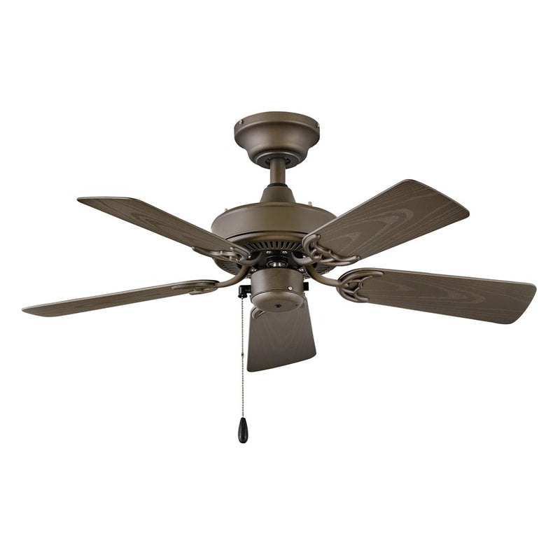 Hinkley Cabana 36in Ceiling Fan | Traditional Metallic Matte Bronze Steel and Composite Blades | Indoor & Covered Outdoor | 36 x 36 | Model 901836FMM-NWA