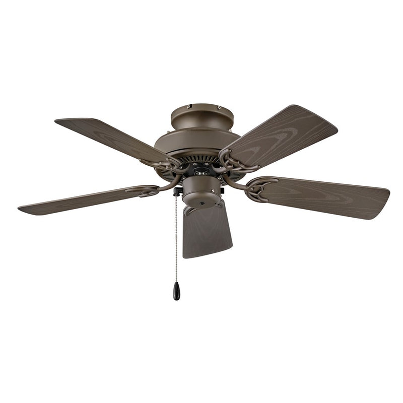 Hinkley Cabana 36in Ceiling Fan | Traditional Metallic Matte Bronze Steel and Composite Blades | Indoor & Covered Outdoor | 36 x 36 | Model 901836FMM-NWA