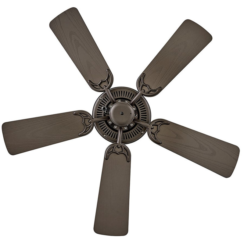 Hinkley Cabana 36in Ceiling Fan | Traditional Metallic Matte Bronze Steel and Composite Blades | Indoor & Covered Outdoor | 36 x 36 | Model 901836FMM-NWA