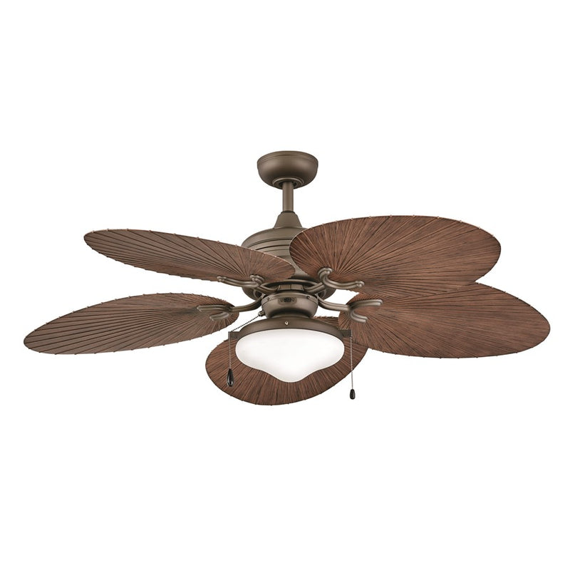 Hinkley Tropic Air 52in Ceiling Fan | Coastal Metallic Matte Bronze Steel and Walnut Composite Blades | Indoor & Covered Outdoor | Model 901952FMM-NWD