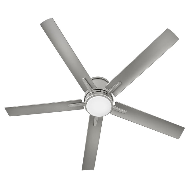Hinkley Vail Flush 52in LED Ceiling Fan | Transitional Metallic Matte Bronze and Walnut Composite Blades | Indoor & Outdoor Wet | Model 902552FMM-LWD