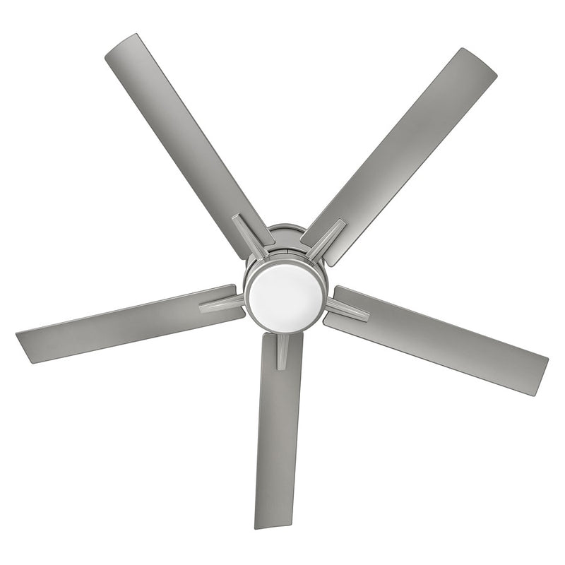 Hinkley Vail Flush 52in LED Ceiling Fan | Transitional Metallic Matte Bronze and Walnut Composite Blades | Indoor & Outdoor Wet | Model 902552FMM-LWD