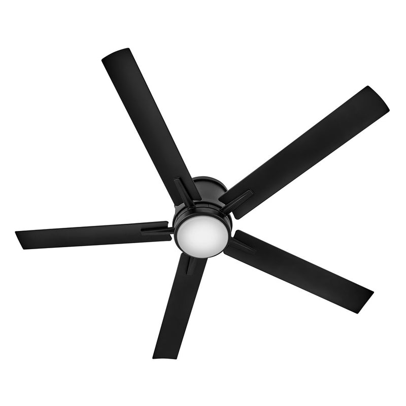 Hinkley Vail Flush 52in LED Ceiling Fan | Transitional Metallic Matte Bronze and Walnut Composite Blades | Indoor & Outdoor Wet | Model 902552FMM-LWD