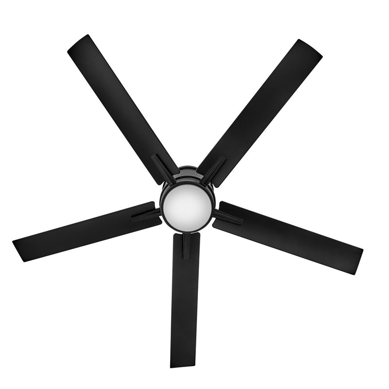 Hinkley Vail Flush 52in LED Ceiling Fan | Transitional Metallic Matte Bronze and Walnut Composite Blades | Indoor & Outdoor Wet | Model 902552FMM-LWD