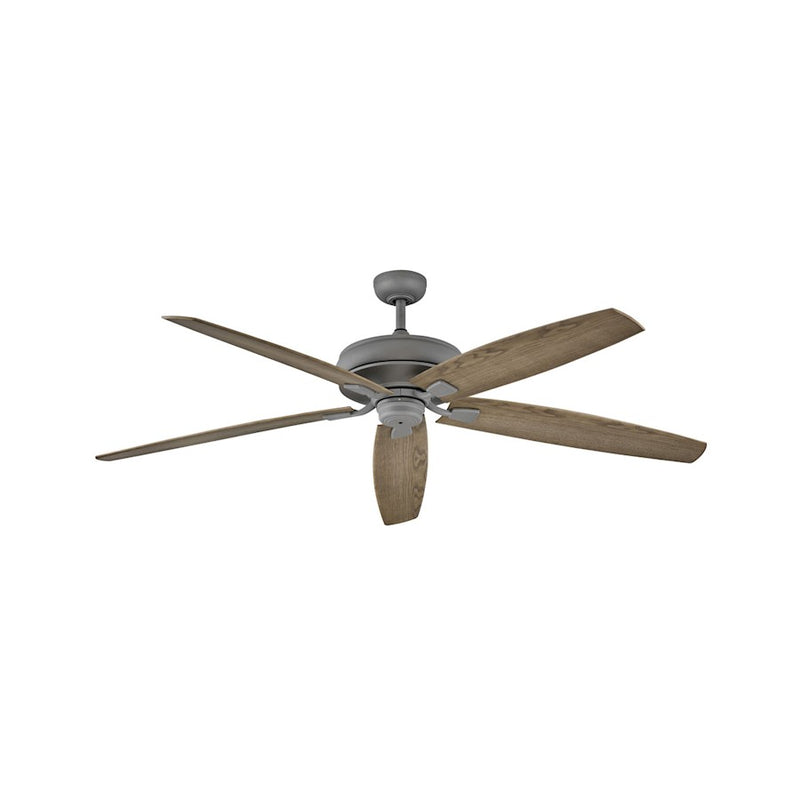 Hinkley Tempest 70in Ceiling Fan | Transitional Graphite Steel and Driftwood Composite Blades | Covered Patio & Indoor Living | 70 x | Model 902672FGT-NWD