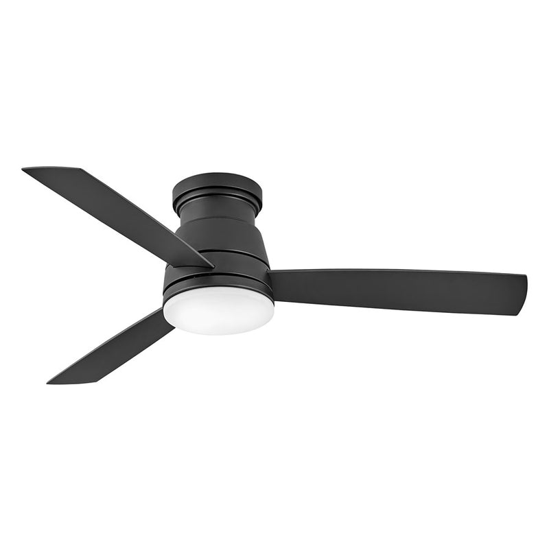 Hinkley Fan Trey 52" LED Smart Fan, Matte Black/Matte Black - 902752FMB-LWD