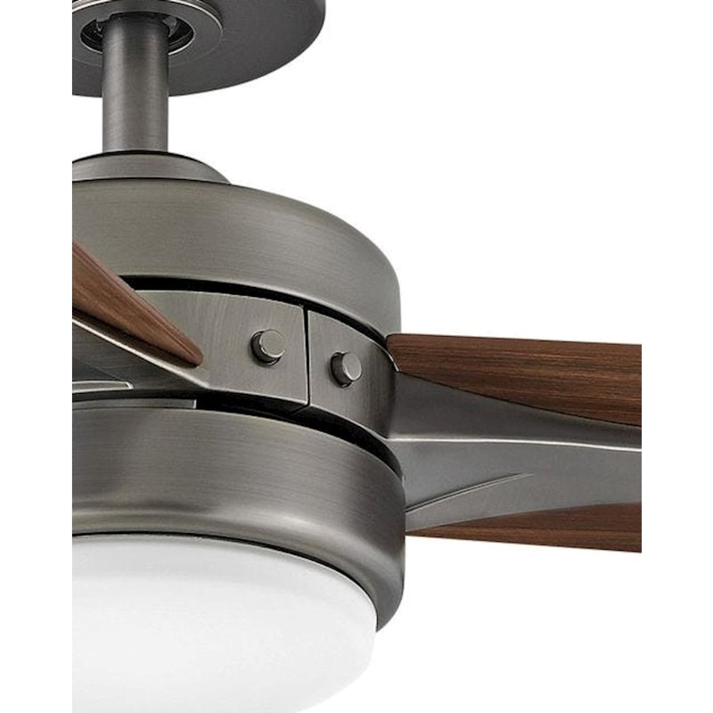 Hinkley Ventus 44in LED Ceiling Fan | Transitional Metallic Matte Bronze Steel and Etched Opal Glass | Living Room & Bedroom | 44 x | Model 902844FMM-LIA
