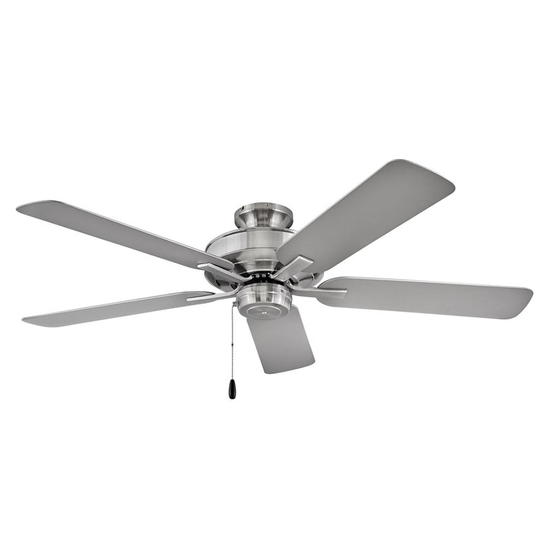 Hinkley Metro 52in 5-Blade Ceiling Fan | Traditional Brushed Nickel Steel and Silver/Wood Blades | Living Room & Bedroom | 52 x 52 x | Model 903352FBN-NIA