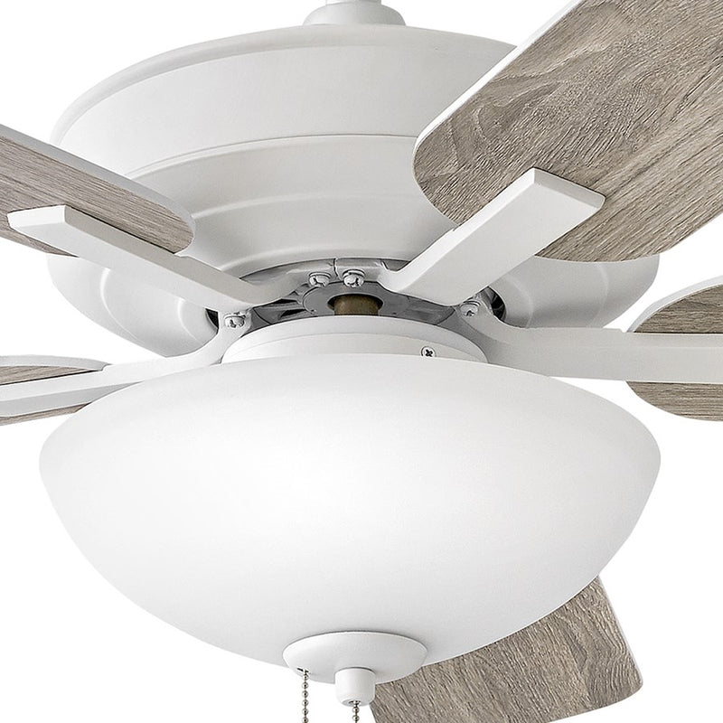 Hinkley Metro Illuminated 52in 2-Light Ceiling Fan | Traditional Brushed Nickel Steel and Etched Opal Glass | Living Room & Bedroom | Model 903352FBN-LIA