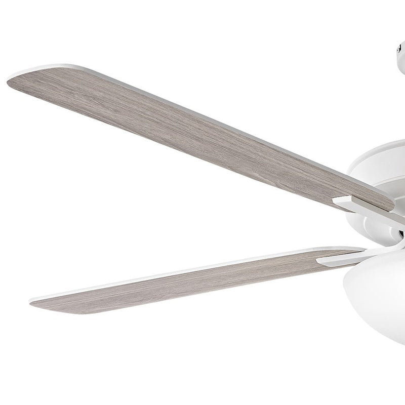Hinkley Metro Illuminated 52in 2-Light Ceiling Fan | Traditional Brushed Nickel Steel and Etched Opal Glass | Living Room & Bedroom | Model 903352FBN-LIA