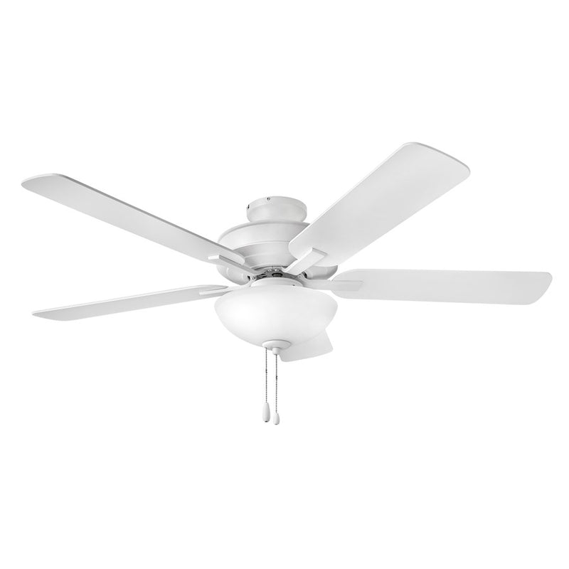 Hinkley Metro Illuminated 52in 2-Light Ceiling Fan | Traditional Brushed Nickel Steel and Etched Opal Glass | Living Room & Bedroom | Model 903352FBN-LIA