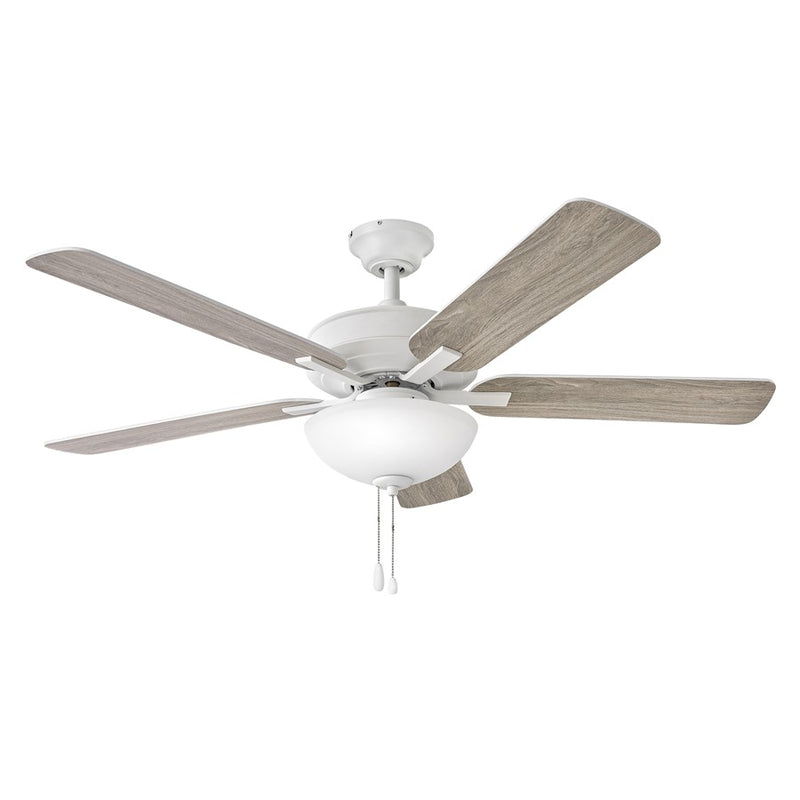Hinkley Metro Illuminated 52in 2-Light Ceiling Fan | Traditional Brushed Nickel Steel and Etched Opal Glass | Living Room & Bedroom | Model 903352FBN-LIA