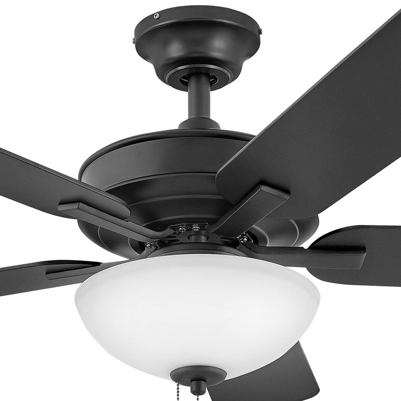 Hinkley Metro Illuminated 52in 2-Light Ceiling Fan | Traditional Brushed Nickel Steel and Etched Opal Glass | Living Room & Bedroom | Model 903352FBN-LIA